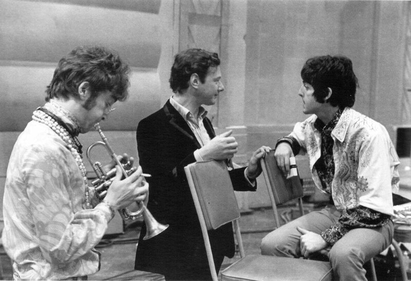The Beatles with a trumpeter
