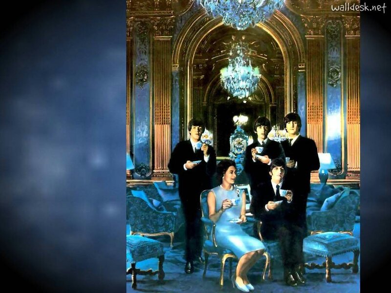 The Beatles with a Woman — Blue