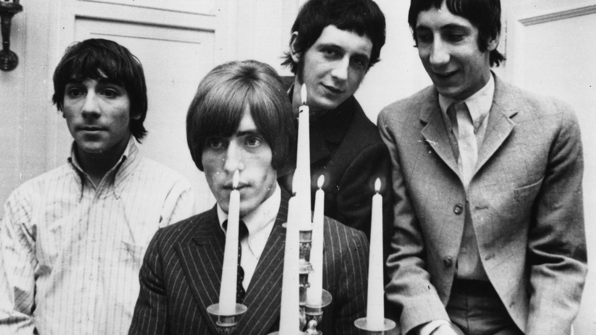 The Beatles with candles