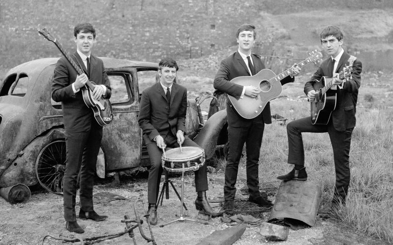 The Beatles with instruments