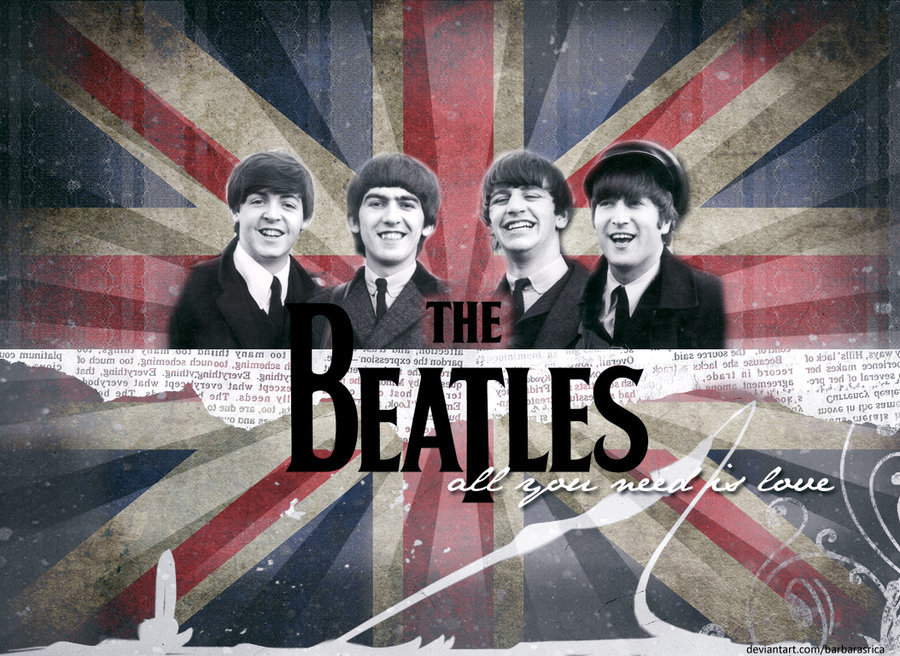The Beatles with Union Jack