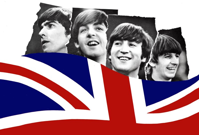 The Beatles with Union Jack