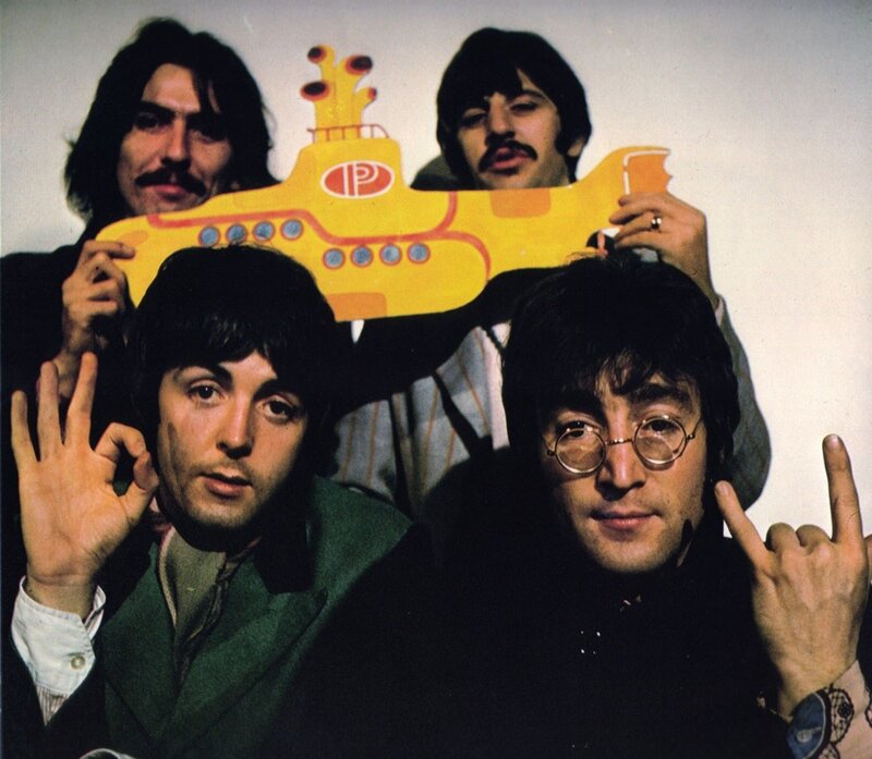 The Beatles with Yellow Submarine