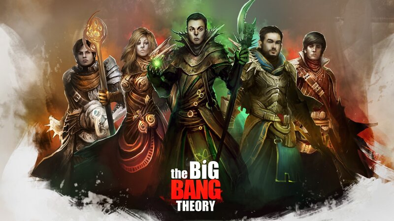 The Big Bang Theory characters as fantasy heroes