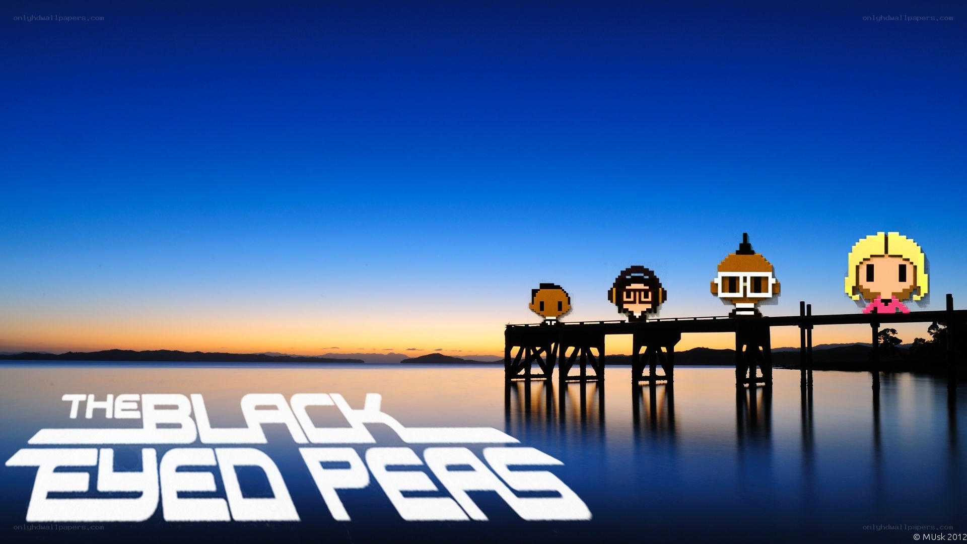 The Black Eyed Peas at sunset