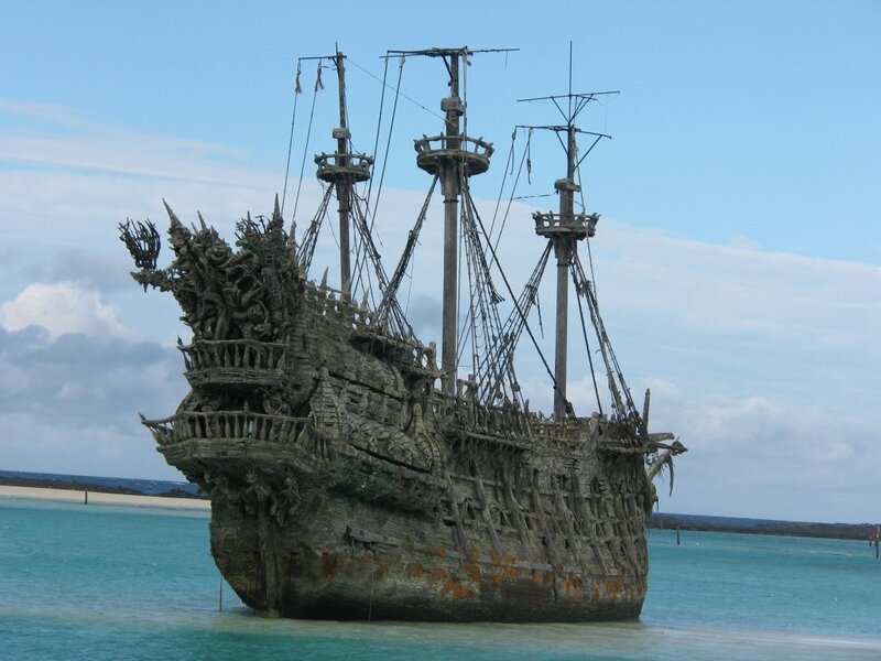 The Black Pearl ship sculpture