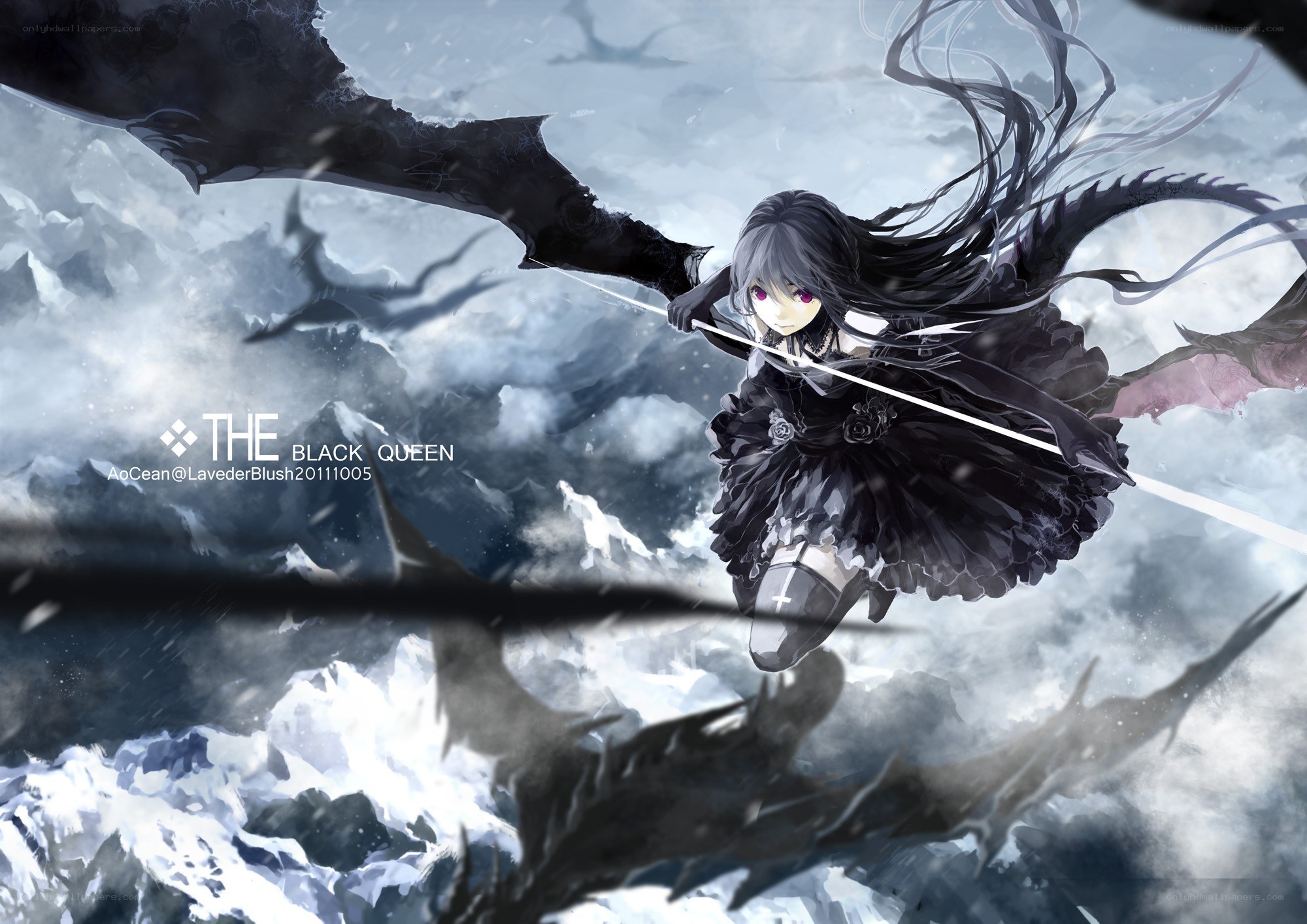 The Black Queen in flight