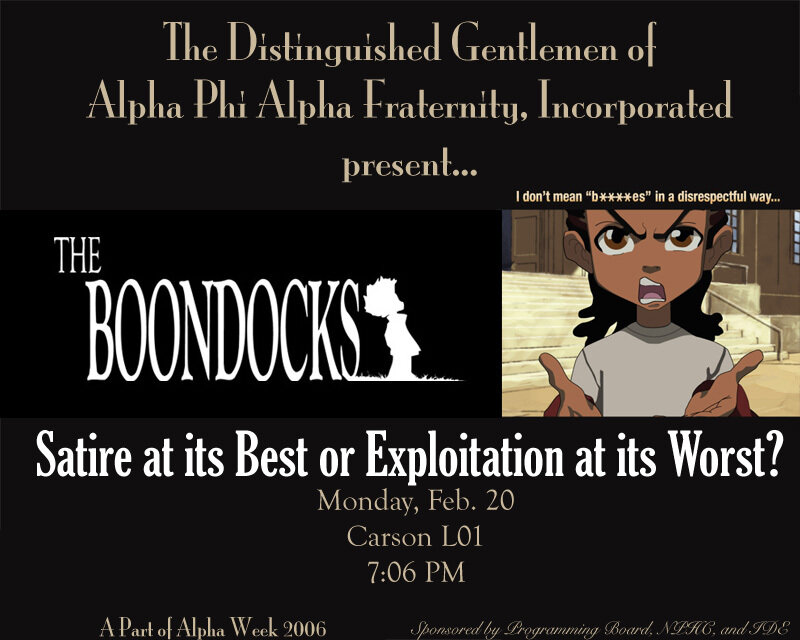 The Boondocks satire event