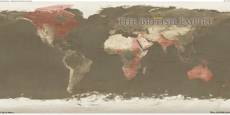 The British Empire map