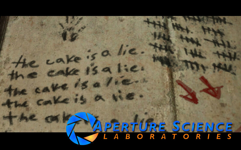 The cake is a lie graffiti