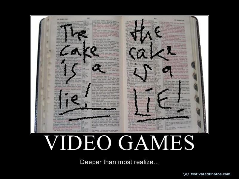 the cake is a lie video games