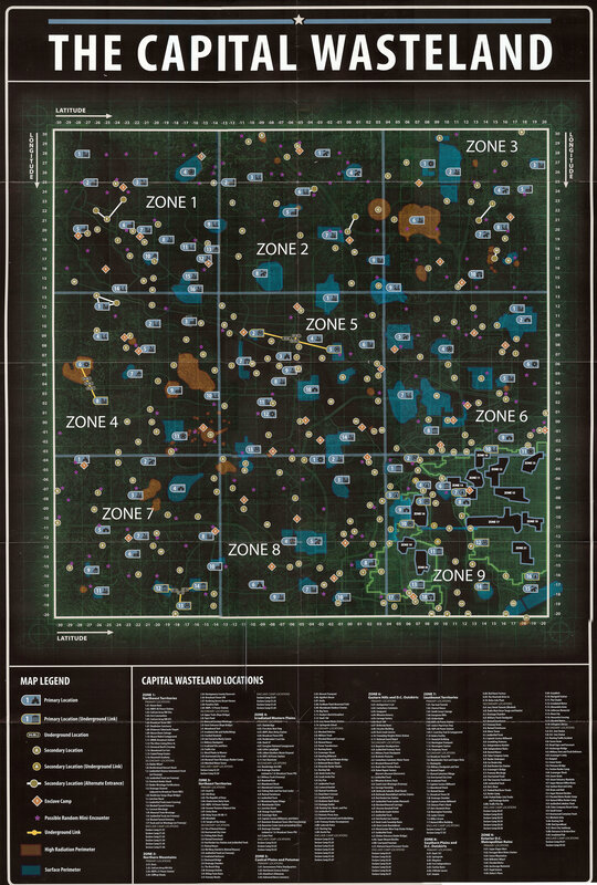 The Capital Wasteland map