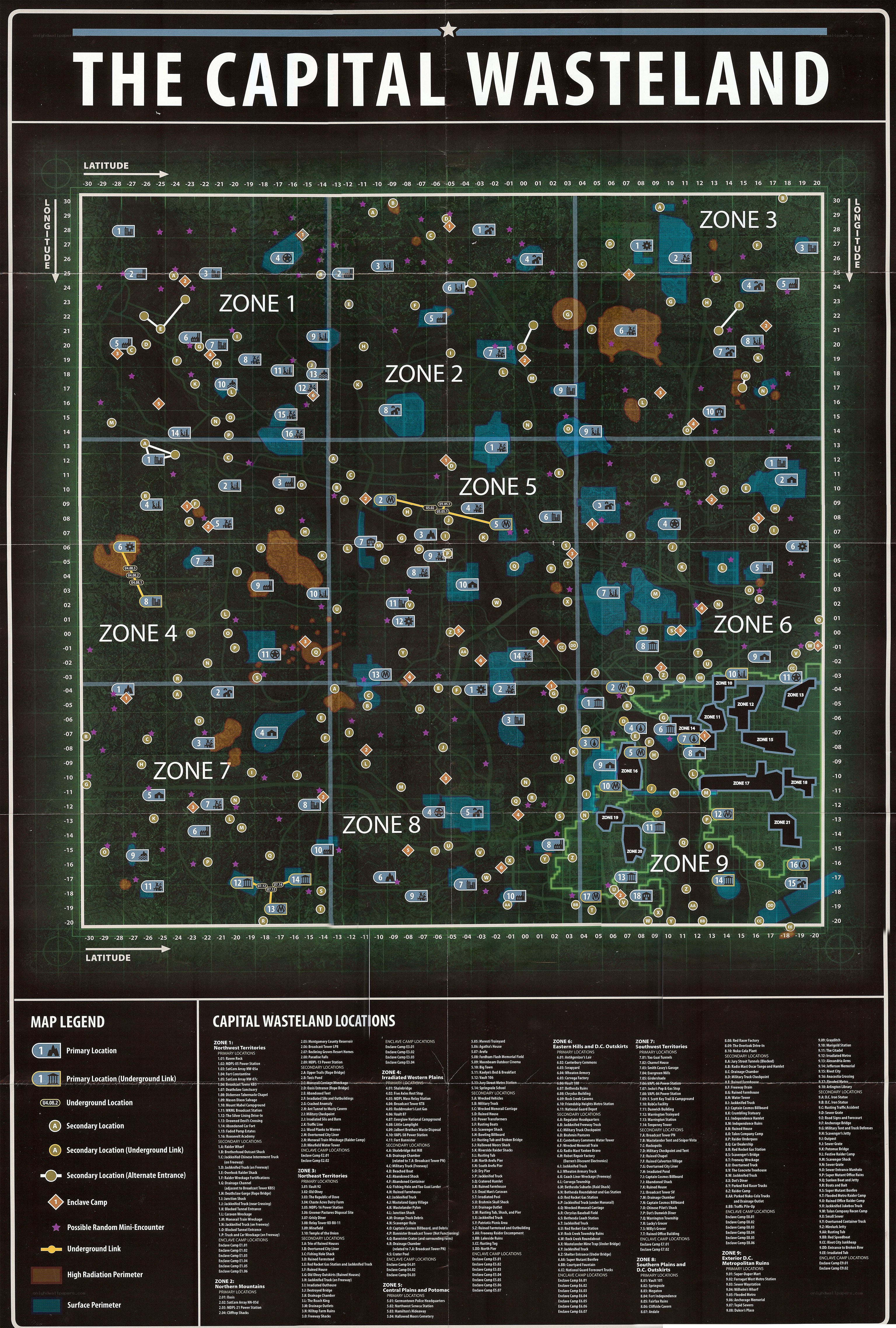 The Capital Wasteland map