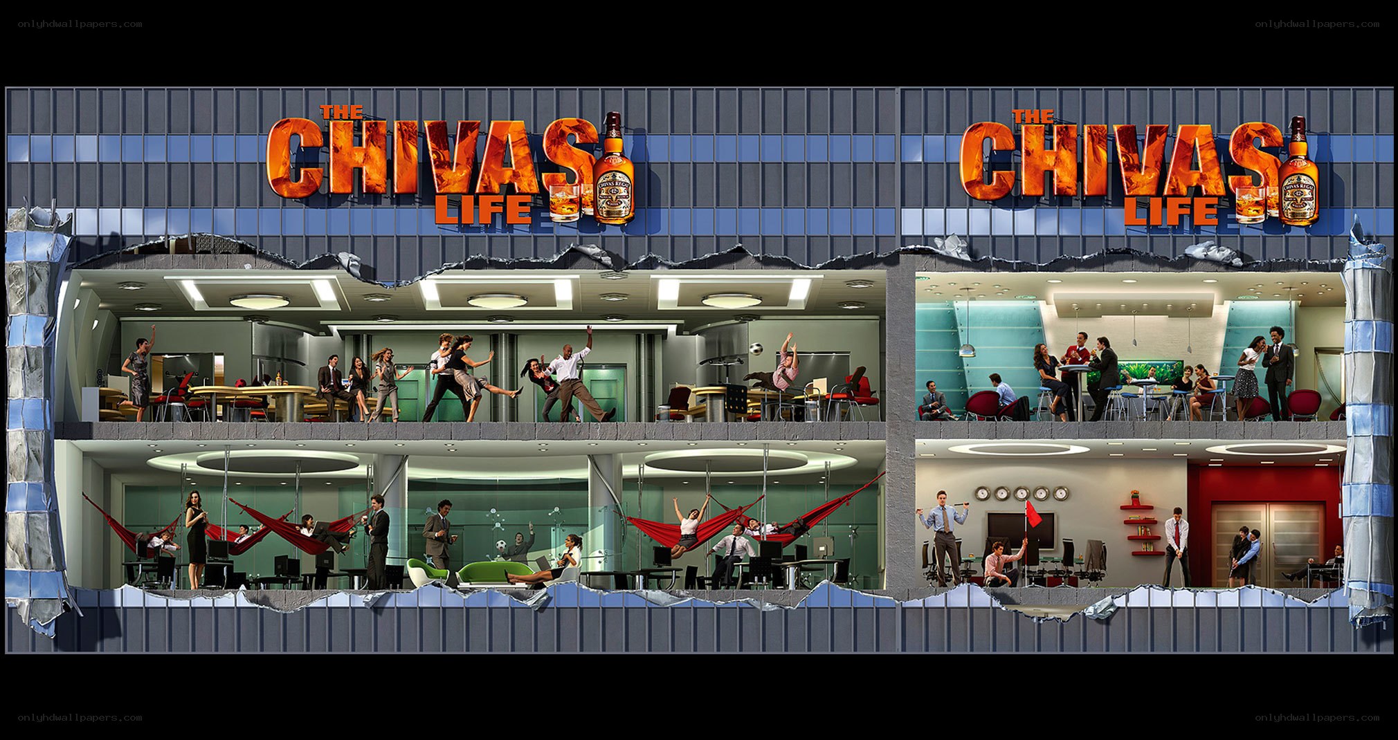 The Chivas Life office scene