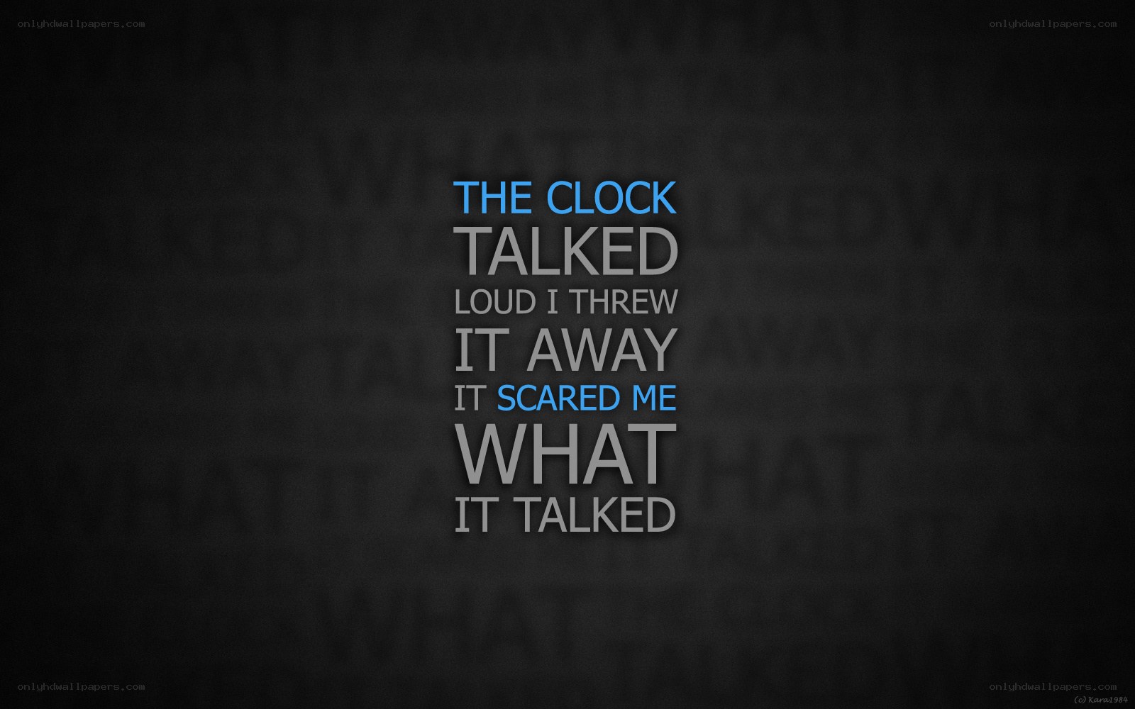 The clock talked
