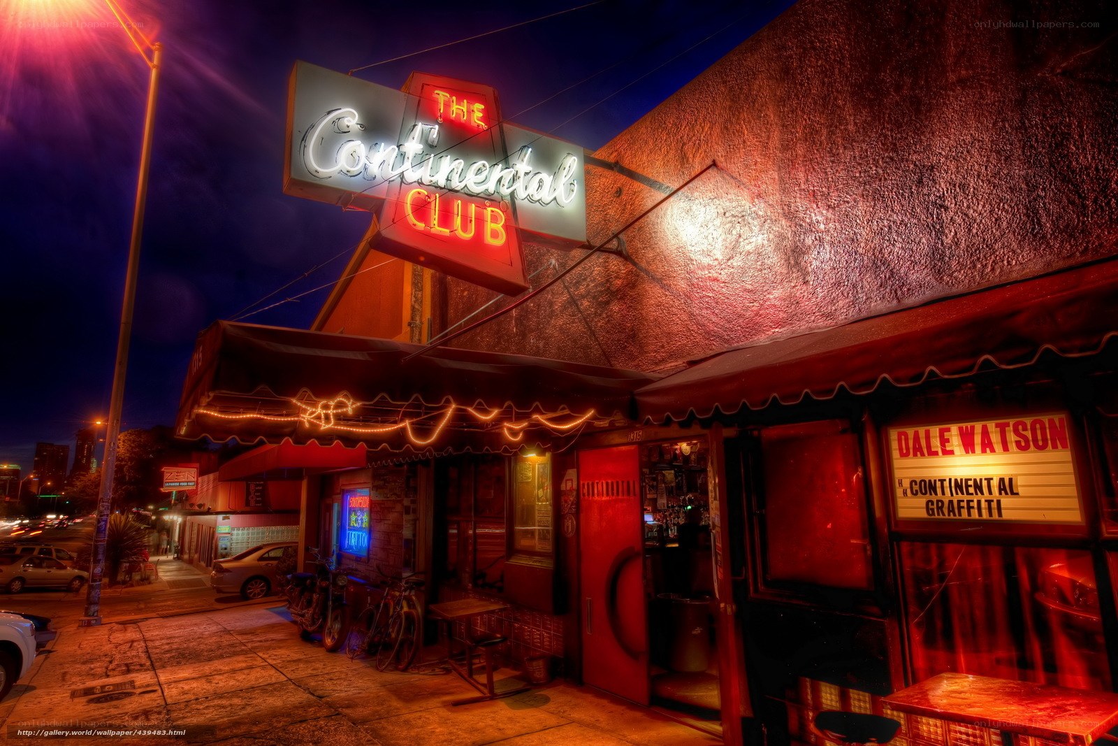The Continental Club at night