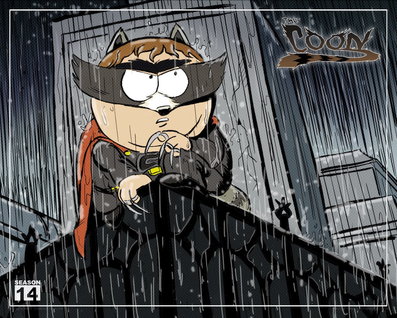 The Coon in the rain