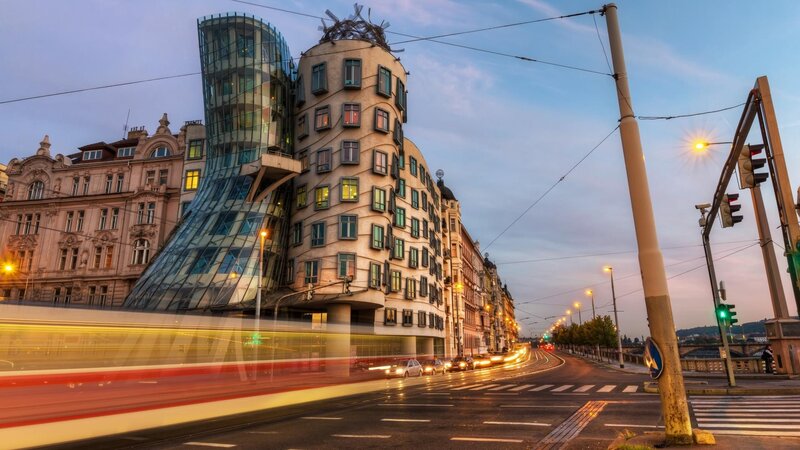 The Dancing House Building — Blue