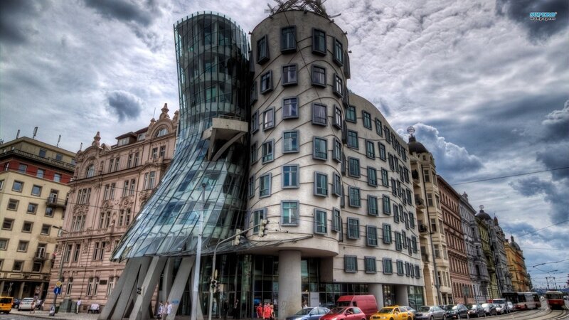 The Dancing House Building — Gray
