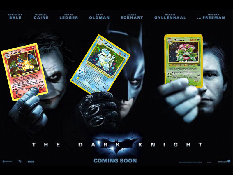 The Dark Knight with Pokémon cards