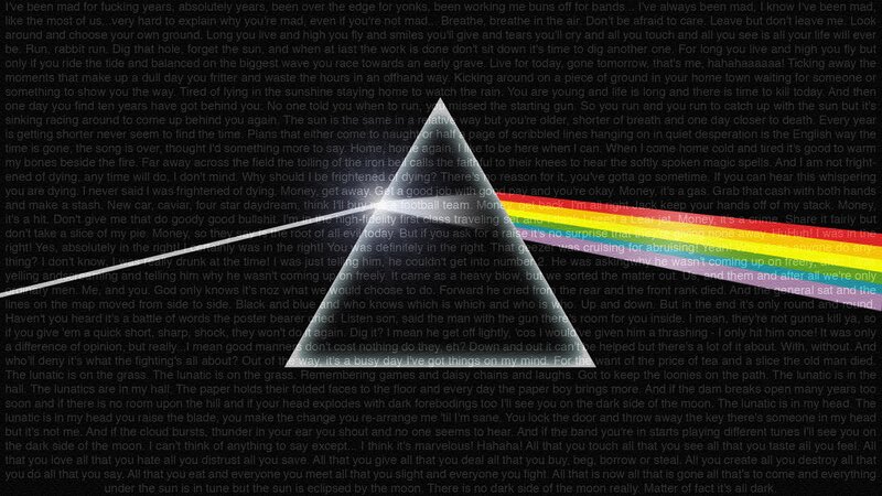 The Dark Side of the Moon lyrics
