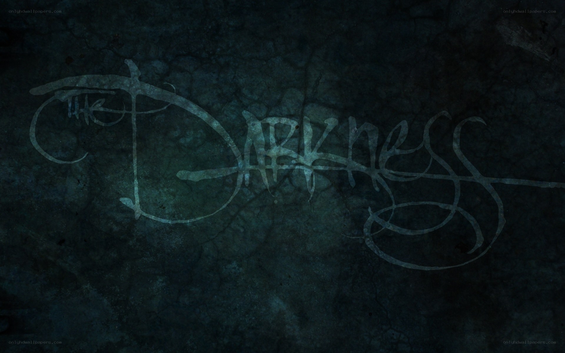 The Darkness logo on dark background