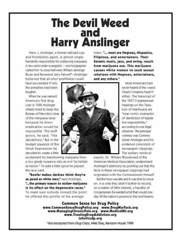 The Devil Weed and Harry Anslinger