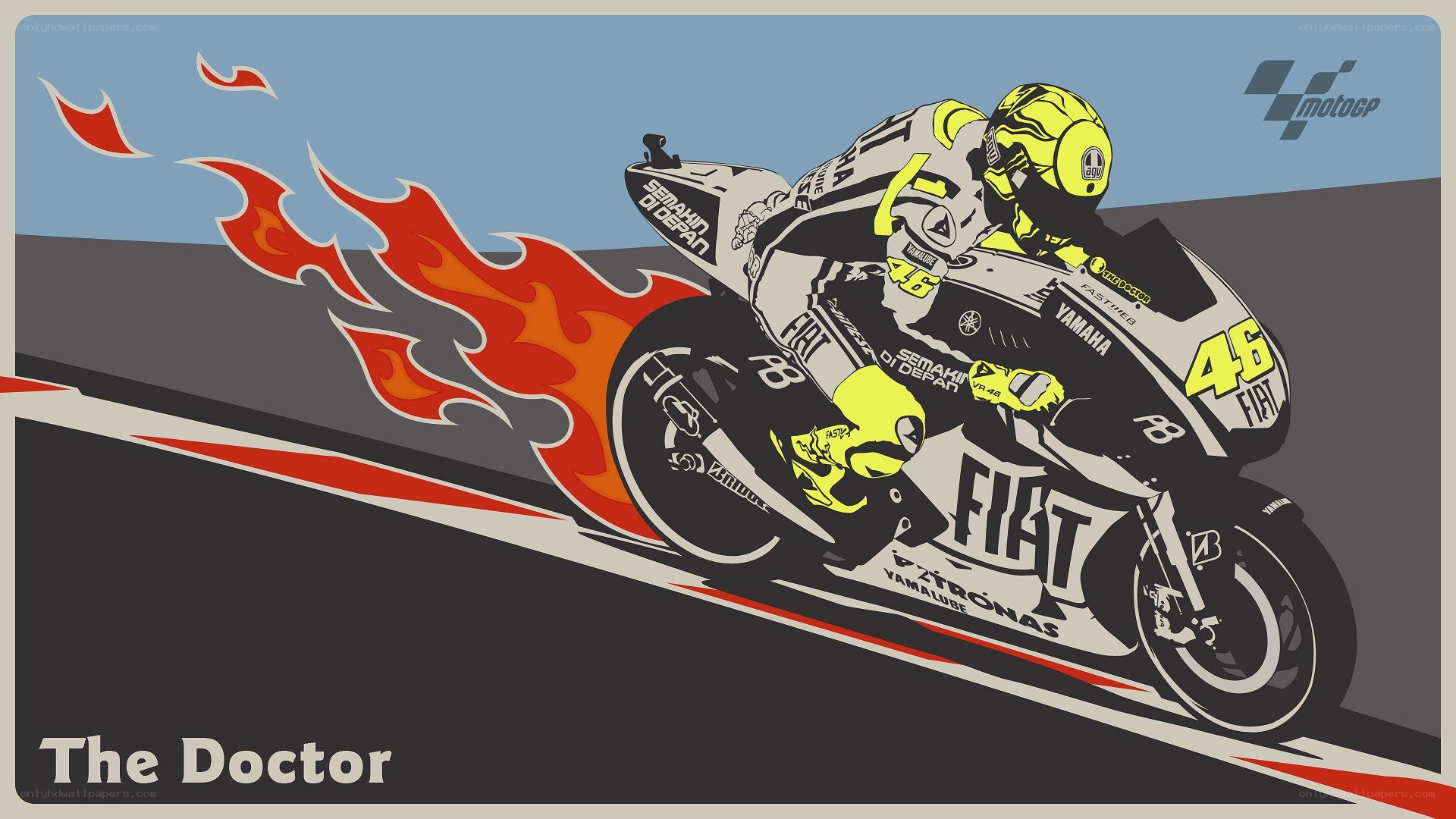 The Doctor on a motorcycle