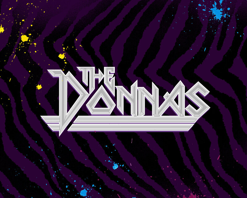 The Donnas logo on purple background