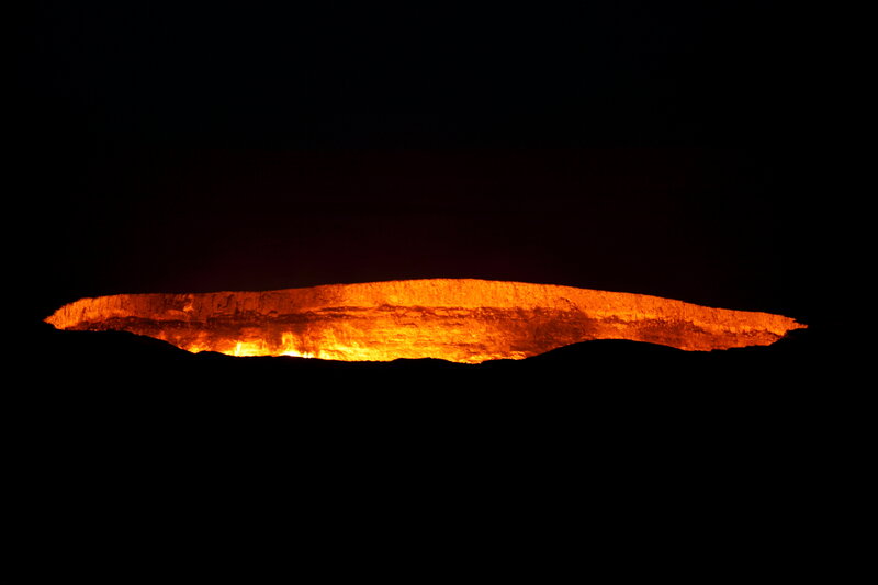 The Door to Hell at Night
