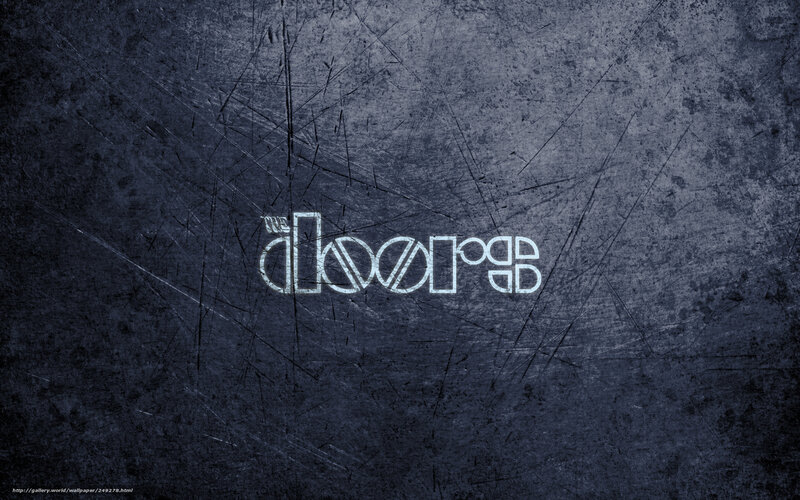 The Doors band logo on textured background