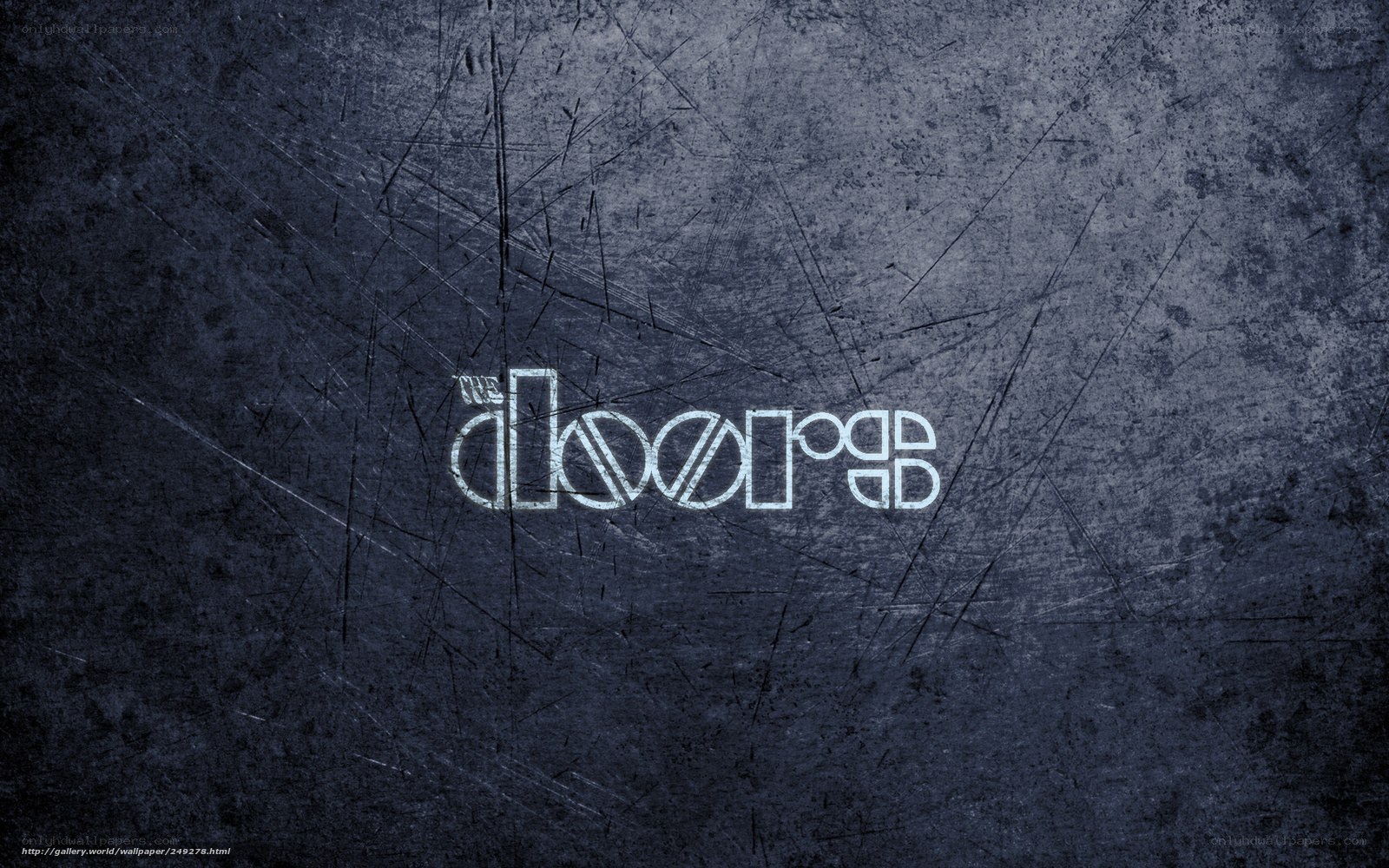 The Doors band logo on textured background