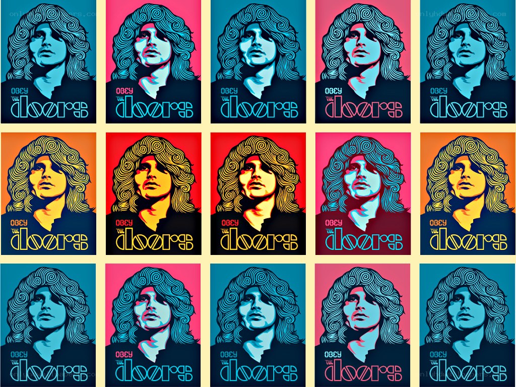 The Doors band poster collage