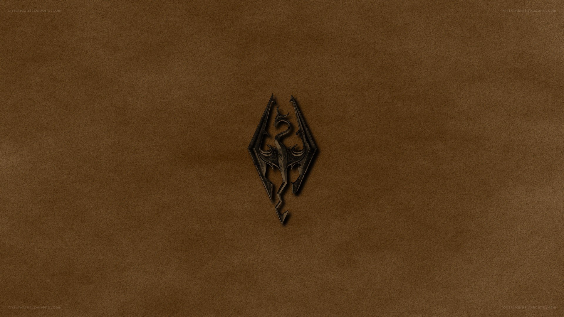 The Elder Scrolls logo on leather