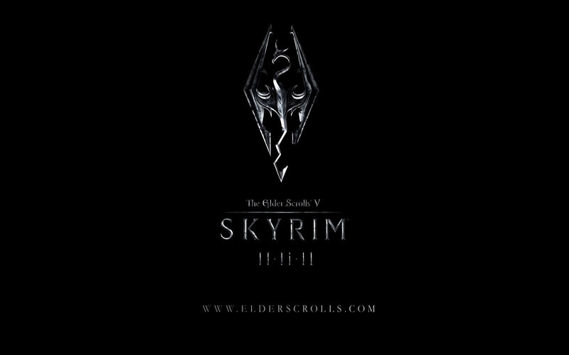 The Elder Scrolls V Logo — Black
