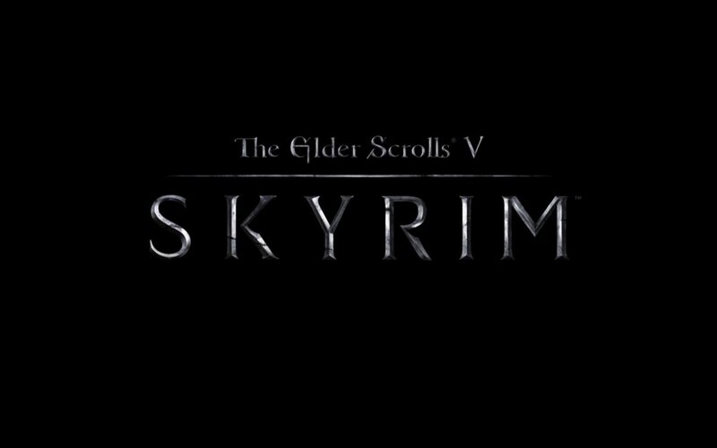 The Elder Scrolls V Skyrim Logo — Black, Dramatic