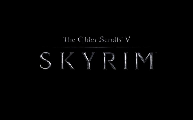 The Elder Scrolls V Skyrim Logo — Black