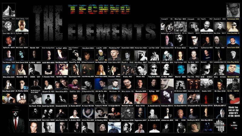 The Elements DJ lineup