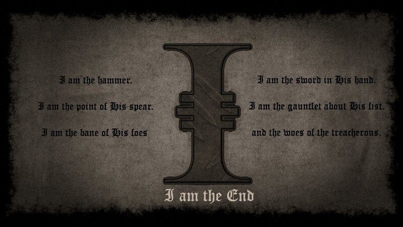 The End text and symbol