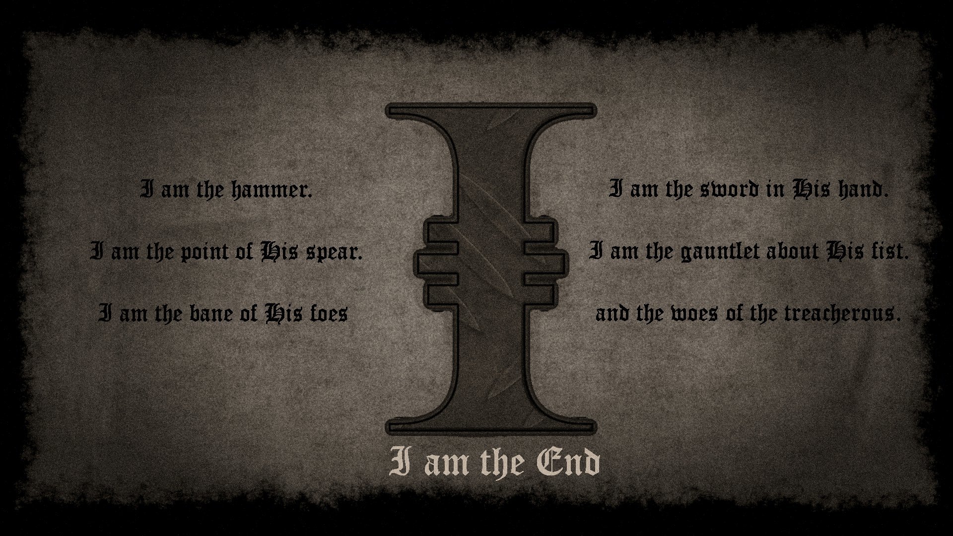 The End text and symbol