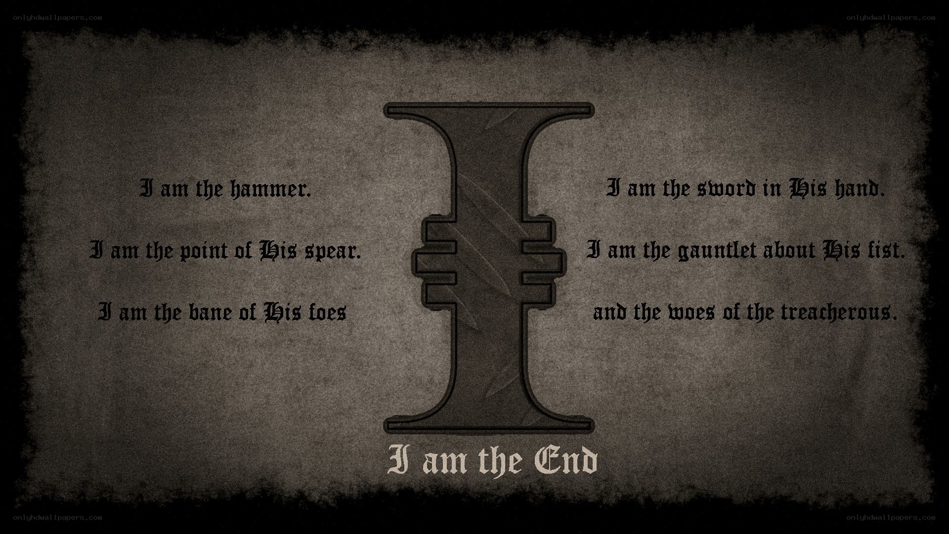 The End text and symbol