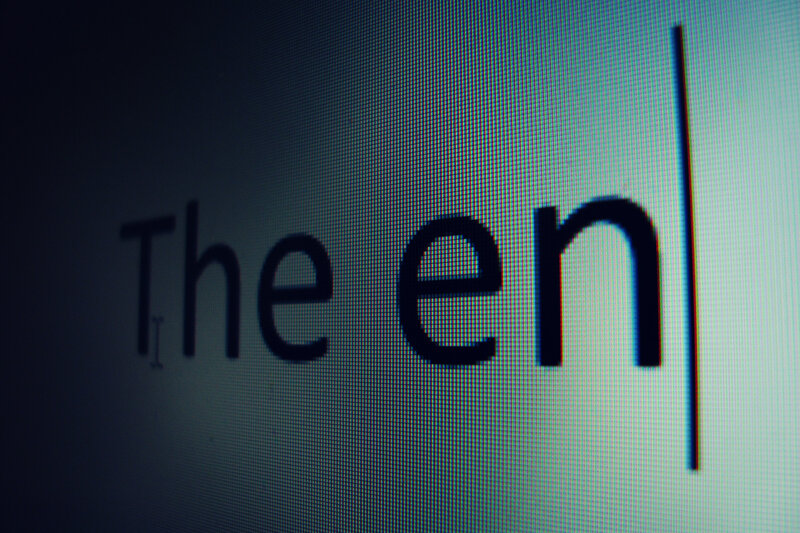 The end text on screen