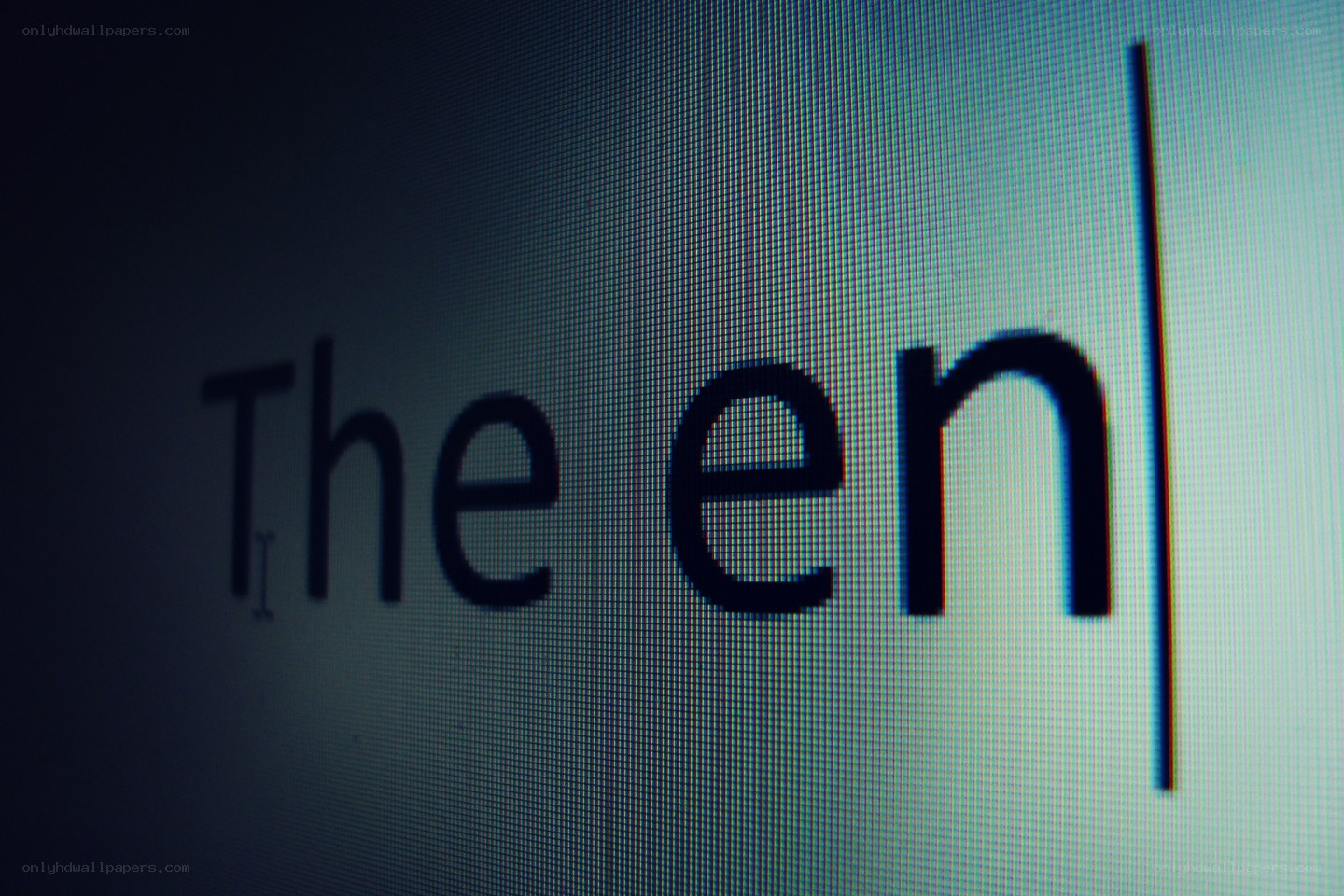 The end text on screen