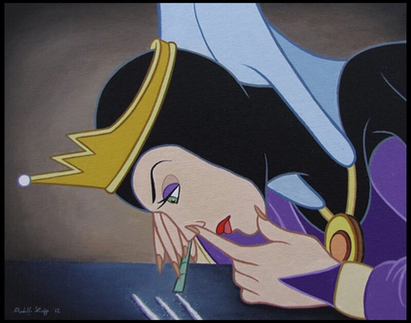 The Evil Queen at the mirror