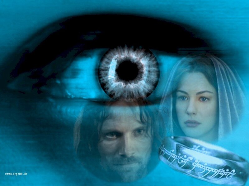 The Eye of Sauron with characters