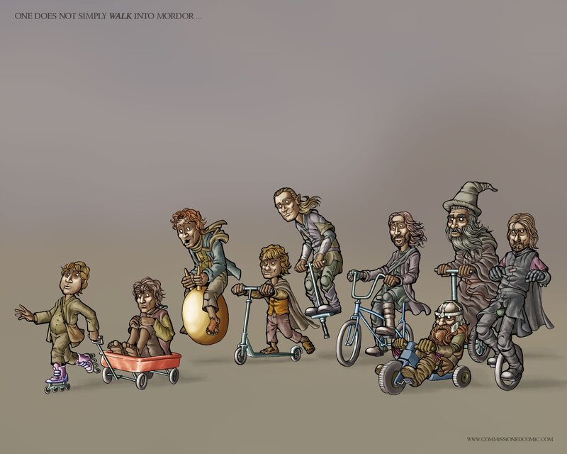 The Fellowship of the Ring on Wheels