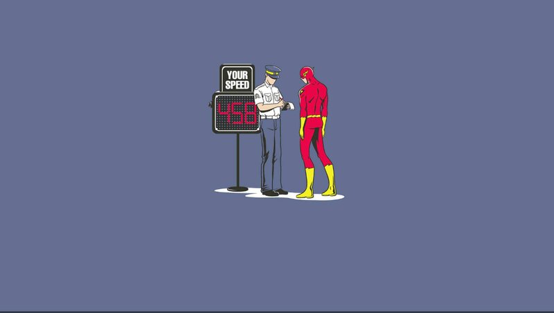 The Flash and a Police Officer