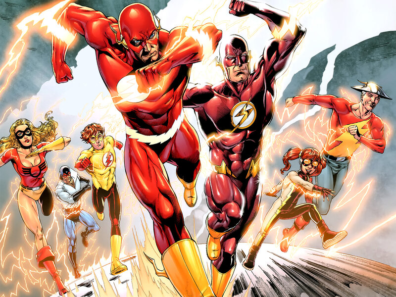 The Flash and allies in action