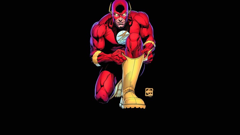 The Flash Character — Red, Dramatic, Comic, Comic Book Art