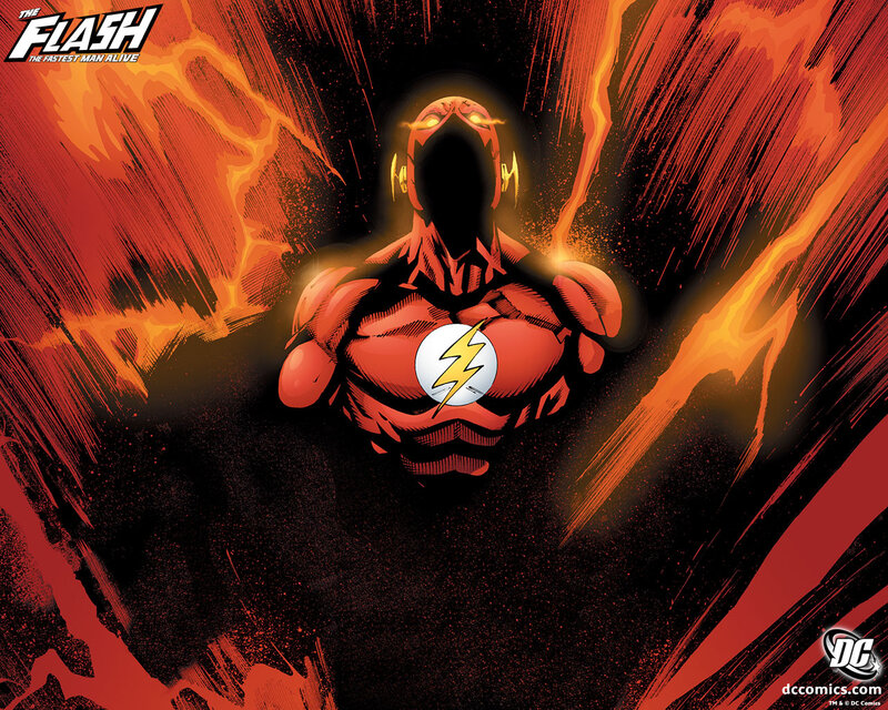 The Flash Character — Red, Dramatic, Comic, Lightning Bolt, Red Suit, Black Background